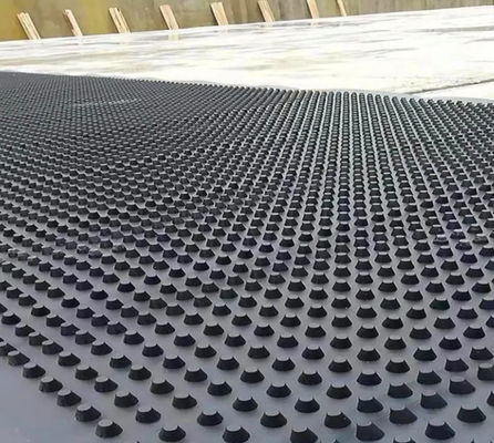 Imperméabilisation de verdissage de toit blanc noir de Dimple Plastic Drainage Board For